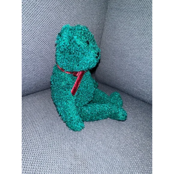 Ty Beanie Baby 2001 Holiday Teddy Green Plush Toy NEW NWT - Picture 7 of 13